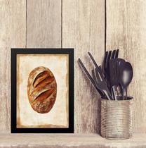 Quadro Decorativo Cozinha Pão Francês 45x34cm - com vidro