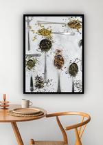 Quadro Decorativo Cozinha Temperos Colheres - 70x50cm Quadro Decorativo Cozinha Temperos Colheres - 70x50cm