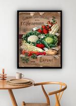 Quadro Decorativo Cozinha Vegetais Vintage - 70X50Cm Quadro Decorativo Cozinha Vegetais Vintage - 70X50Cm