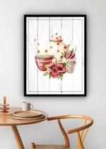 Quadro Decorativo Cozinha Vintage Chá - 70X50Cm