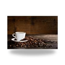 Quadro Decorativo Cozinha Xicara Branca Café Grãos 1 peça Grande ou Pequeno Quadro Decorativo Cozinha Xicara Branca Café Grãos 1 peça Grande ou Pequeno