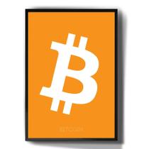 Quadro Decorativo Criptomoeda Bitcoin Logo Simbolo