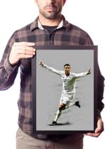 Quadro Decorativo Cristiano Ronaldo Cr7 Arte 42x29cm Quadro Decorativo Cristiano Ronaldo Cr7 Arte 42x29cm