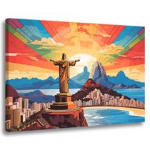 Quadro Decorativo Cristo Redentor Rio De Janeiro 60x40 Sala Quarto Turismo Hostel Hotel Tela Canvas Borda Infinita Quadro Decorativo Cristo Redentor Rio De Janeiro 60x40 Sala Quarto Turismo Hostel Hotel Tela Canvas Borda Infinita