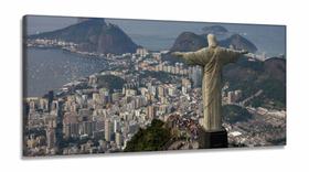 Quadro Decorativo Cristo Redentor Rio de Janeiro - em Tecido Canvas 130x60 Quadro Decorativo Cristo Redentor Rio de Janeiro - em Tecido Canvas 130x60