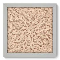 Quadro Decorativo - Crochet - 22cm x 22cm - 053qdvb