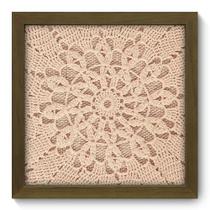 Quadro Decorativo - Crochet - 22cm x 22cm - 053qdvm