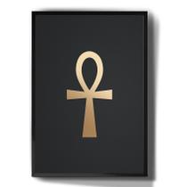 Quadro Decorativo Cruz Simbolo Egito Desenho Logo - Tribos