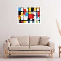 Quadro Decorativo Cubos Geométrico Abstrato - 50x70cm