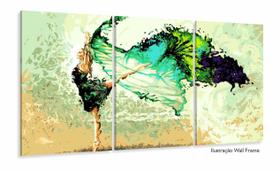 Quadro Decorativo Dança 3 partes 120x60 em tecido Quadro Decorativo Dança 3 partes 120x60 em tecido