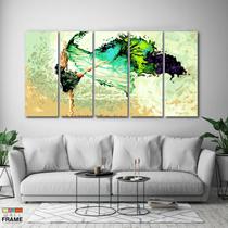 Quadro Decorativo Dança Abstrato 140x65 Quadro Decorativo Dança Abstrato 140x65