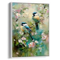 Quadro decorativo Dança dos Pássaros Primaveris - Art Canvas