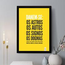Quadro Decorativo Dane-se 45x34cm - com vidro
