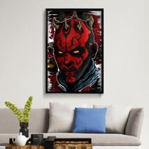 Quadro Decorativo Darth Maul 50x70 cm Placa Decorativa em MDF para Decoração de interiores