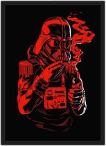 Quadro Decorativo Darth vader Fumaça Geek Decorações Com Moldura G21 Quadro Decorativo Darth vader Fumaça Geek Decorações Com Moldura G21