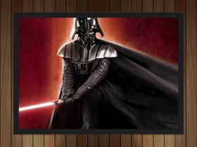 Quadro Decorativo Darth Vader Star Wars Decorações Com Moldura