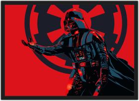 Quadro Decorativo Darth Vader Star Wars Super Heróis Geek Decorações Com Moldura G14