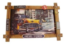 Quadro Decorativo De Ferro Vintage 3d Carro Importado 40x60