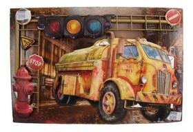 Quadro Decorativo De Ferro Vintage Bomb 3d Importado 40x60