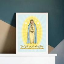 Quadro Decorativo De Mãos Dadas Com Maria 45x34cm Quadro Decorativo De Mãos Dadas Com Maria 45x34cm