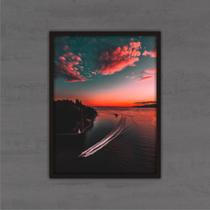 Quadro Decorativo De Paisagem Com Moldura Preta 30