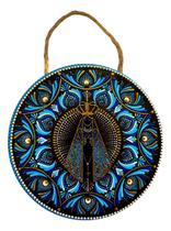 Quadro Decorativo de Parede Mandala em Porcelana Nossa Senhora Aparecida - Enfeite Religioso