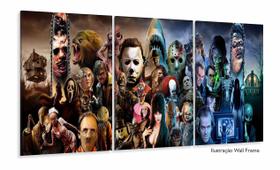 Quadro Decorativo De Terror 120x60 3 peças Cm Em Tecido Quadro Decorativo De Terror 120x60 3 peças Cm Em Tecido