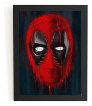 Quadro Decorativo Deadpool Arte Anti-heroi Poster C/ Moldura