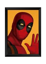 Quadro Decorativo Deadpool com acrílico A4
