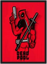 Quadro Decorativo Deadpool Heróis Geek Decorações Com Moldura G02 - Vital Quadros