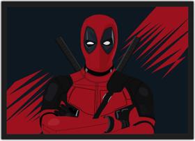 Quadro Decorativo Deadpool Heróis Geek Decorações Com Moldura G03