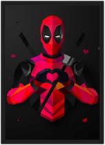 Quadro Decorativo Deadpool Heróis Geek Decorações Com Moldura G04