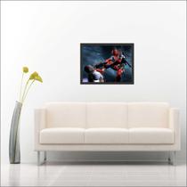 Quadro Decorativo Deadpool Super Heróis Salas Quartos Decorações Com Moldura