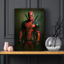 Quadro decorativo Deadpool Tela de Tecido