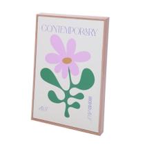 Quadro Decorativo Decora Flor 21cm x 30cm MDF