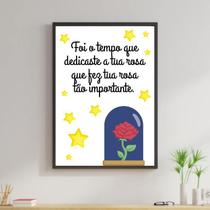 Quadro Decorativo Dedicaste Tua Rosa- Pequeno Príncipe