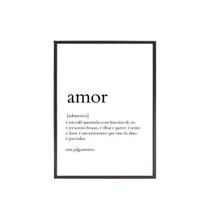 Quadro Decorativo Definição De Amor 20X30Cm Quadro Decorativo Definição De Amor 20X30Cm