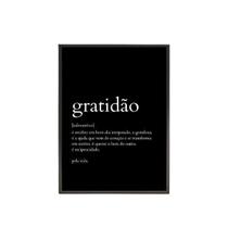 Quadro Decorativo Definição De Gratidão 20X30Cm