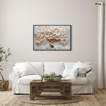 Quadro Decorativo Delicado Árvore Floral com 1 Tela 50x75 60x90 e 80x120 de Parede para Sala Banheiro Quarto