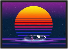 Quadro Decorativo Delorean De Volta Para O Futuro Nerd Geek Decorações Com Moldura