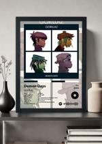 Quadro Decorativo Demon Days Gorillaz - Com vidro Tamanho:21cm x 30cm (A4) Quadro Decorativo Demon Days Gorillaz - Com vidro Tamanho:21cm x 30cm (A4)
