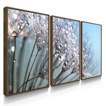 Quadro Decorativo Dente de Leão Azul Rose 55x40 Com Moldura Quadro Decorativo Dente de Leão Azul Rose 55x40 Com Moldura
