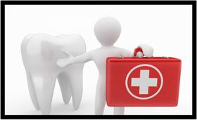 Quadro Decorativo Dentista Dente Saúde Bucal Odontologia Consultórios Salas Com Moldura RC020