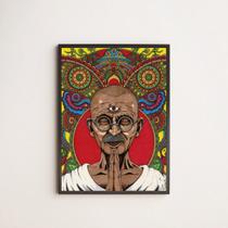 Quadro Decorativo Desenho Gandhi 24x18cm Quadro Decorativo Desenho Gandhi 24x18cm