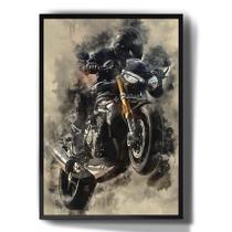 Quadro Decorativo Desenho Moto Trumph Speed Triple