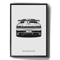 Quadro Decorativo Desenho Skyline R34 Gtr Carro Arte