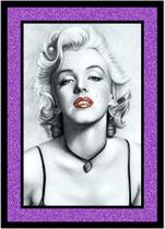 Quadro Decorativo Design Moda Fashion Marilyn Monroe Com Moldura RC032