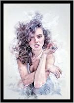 Quadro Decorativo Design Moda Fashion Modelo Ilustração Com Moldura RC013 Quadro Decorativo Design Moda Fashion Modelo Ilustração Com Moldura RC013