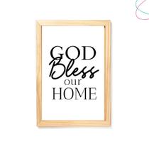 Quadro decorativo Deus abençoe nosso lar - God Bless