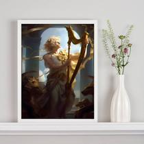 Quadro Decorativo Deus Da Música- Apolo 33x24cm - com vidro